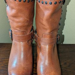 Frye Women's Size 8.5M Vera Stud Moto Short Boot