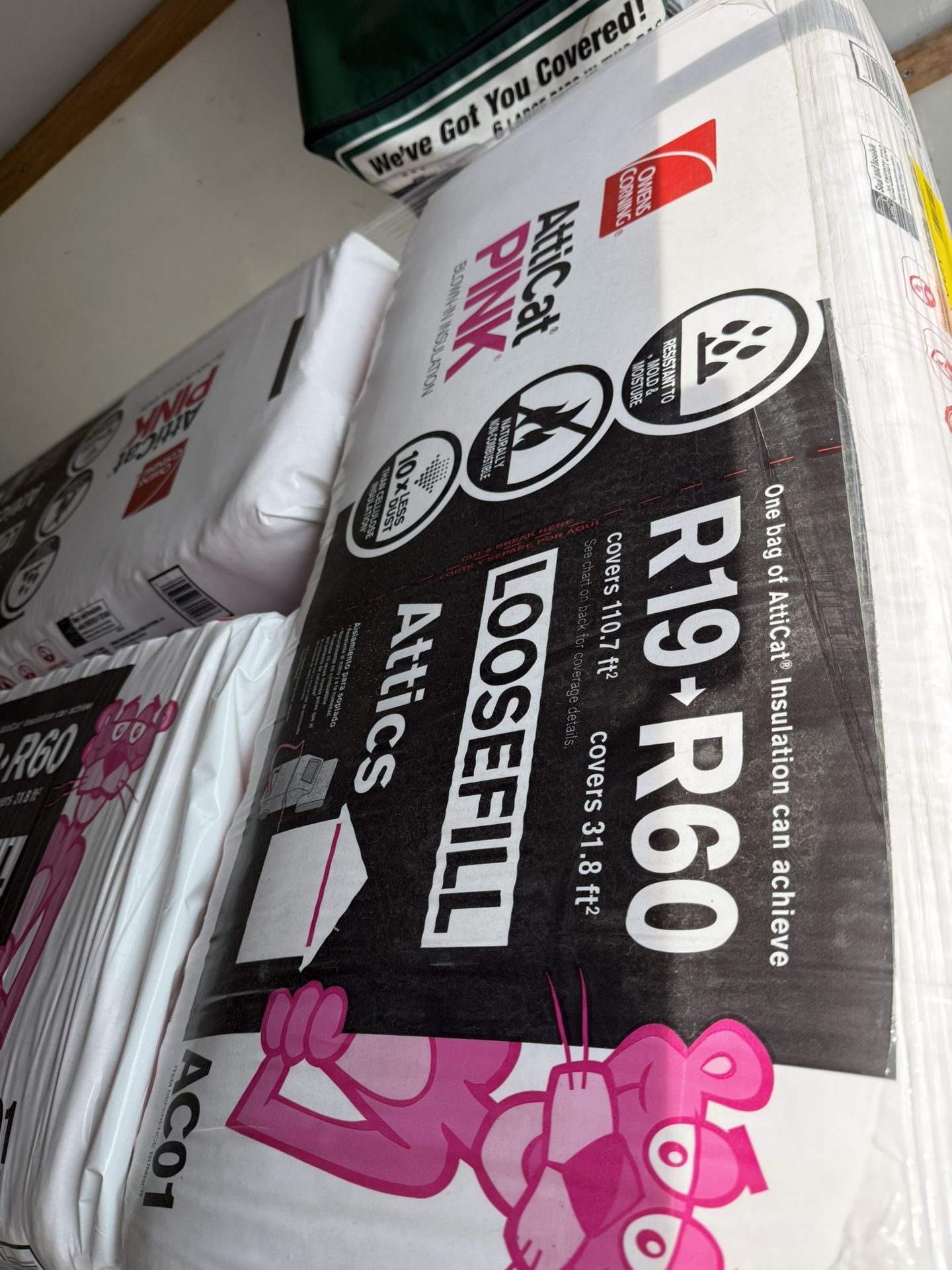 Owens Corning R-19 - R-60 AttiCat PINK Fiberglass Blown-in Insulation 27.5 lb (1 Bag)
