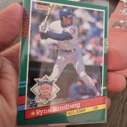 Ryne Sandberg Variation Error '91 Donruss N.L All-star Baseball Card 