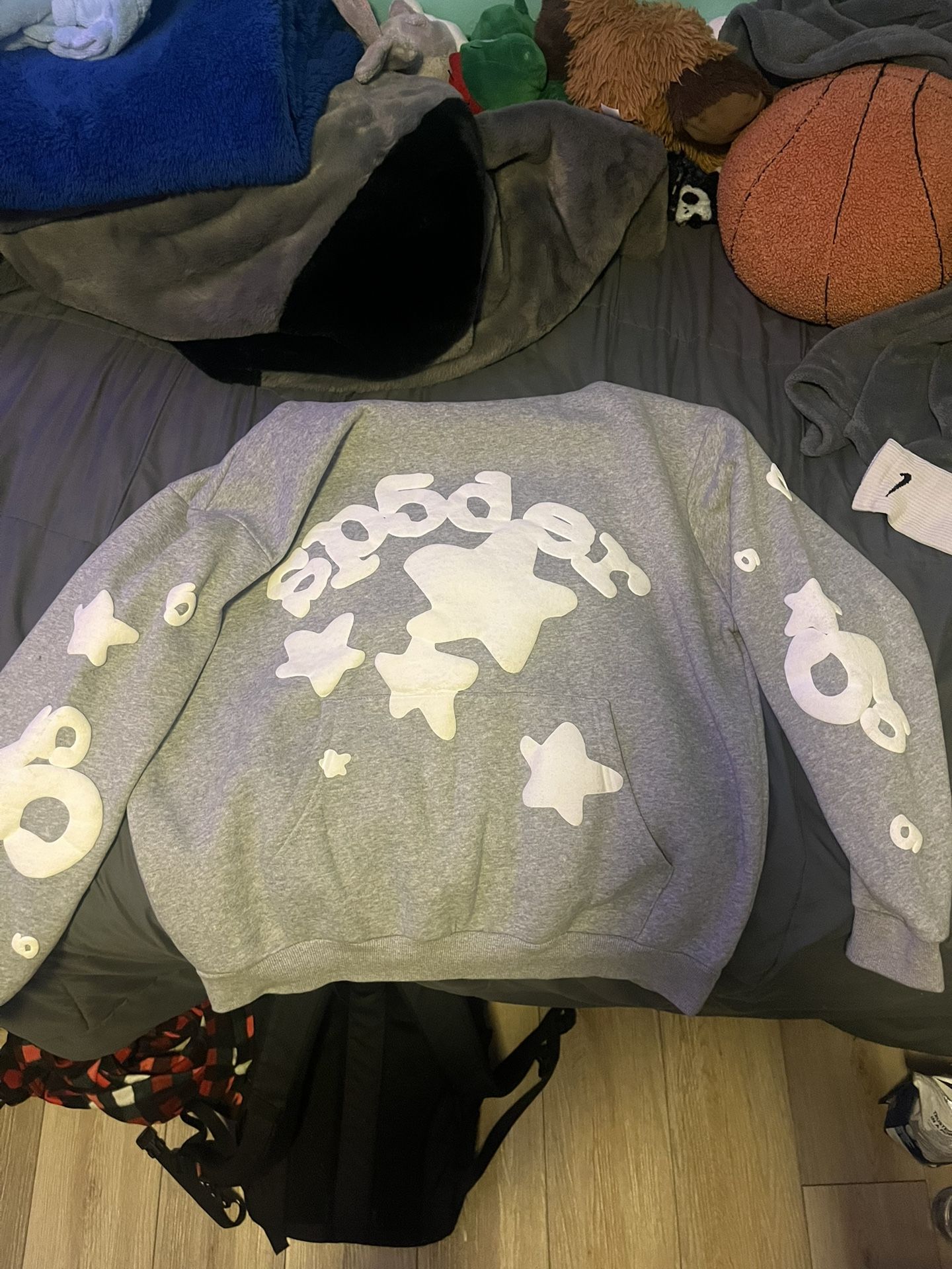 Grey Sp5der Hoodie