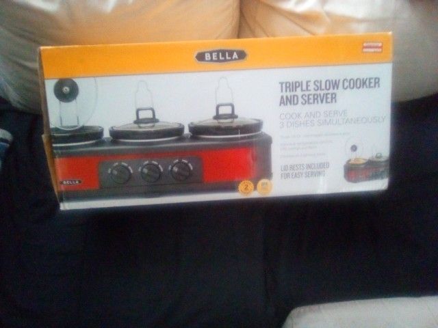 A New Triple Slow Cooker And Server.