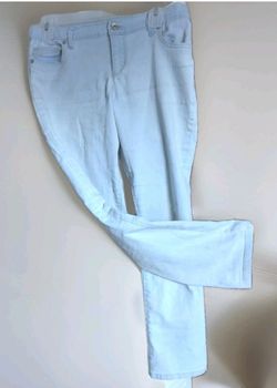 Children's Place Girls Skinny Jeans Size 12 Petite Light Blue Adjustable Waist