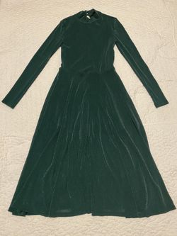 Green Mesh Long Sleeve Dress - Medium