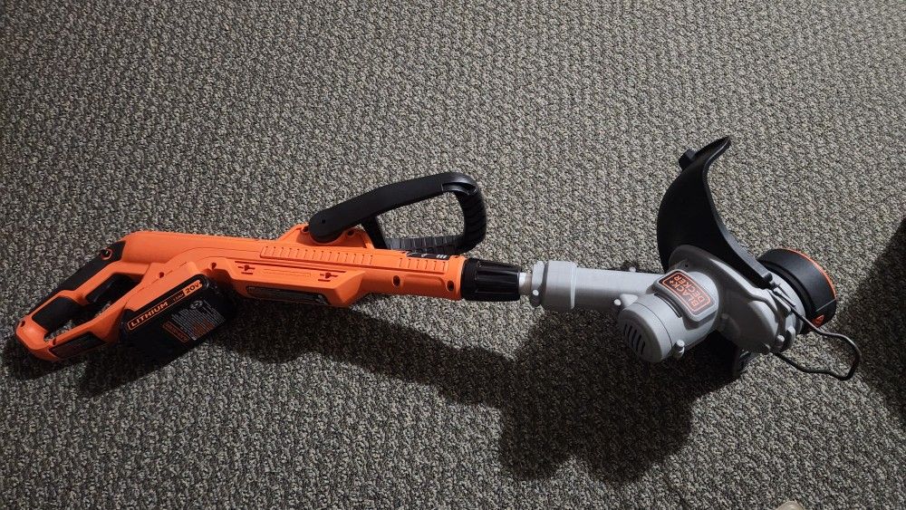 BLACK+DECKER-20V MAX Cordless Battery Powered 2-in-1 String Trimmer & Lawn Edger Kit with (1) 2Ah