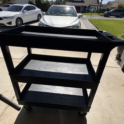 Utility Cart Shelf Mobile Wheels Portable