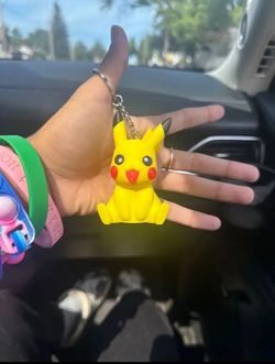 pikachu 3d printed keychain
