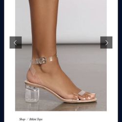 Clear Block Heels Windsor