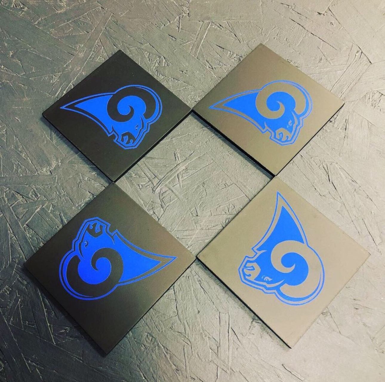 Custom Personalized Coasters Steelers LA Rams