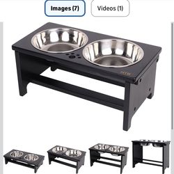 Elevated Double Dog Bowls w/ Stand, Stainless Steel