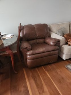Leather recliner