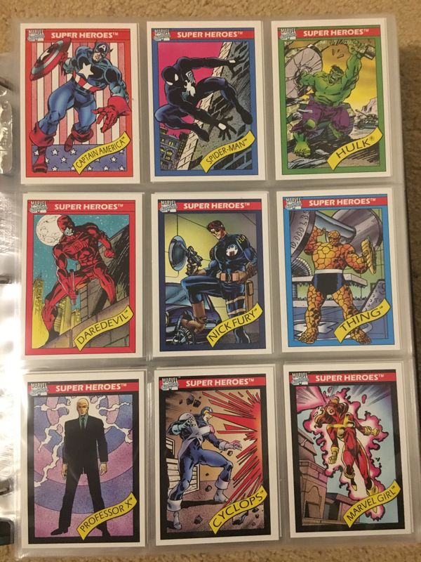 1990 Marvel Universe Series 1 Trading Cards COMPLETE BASE SET, 1162
