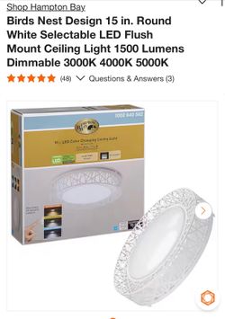 Ceiling Mount Light 15 inch Dimmable