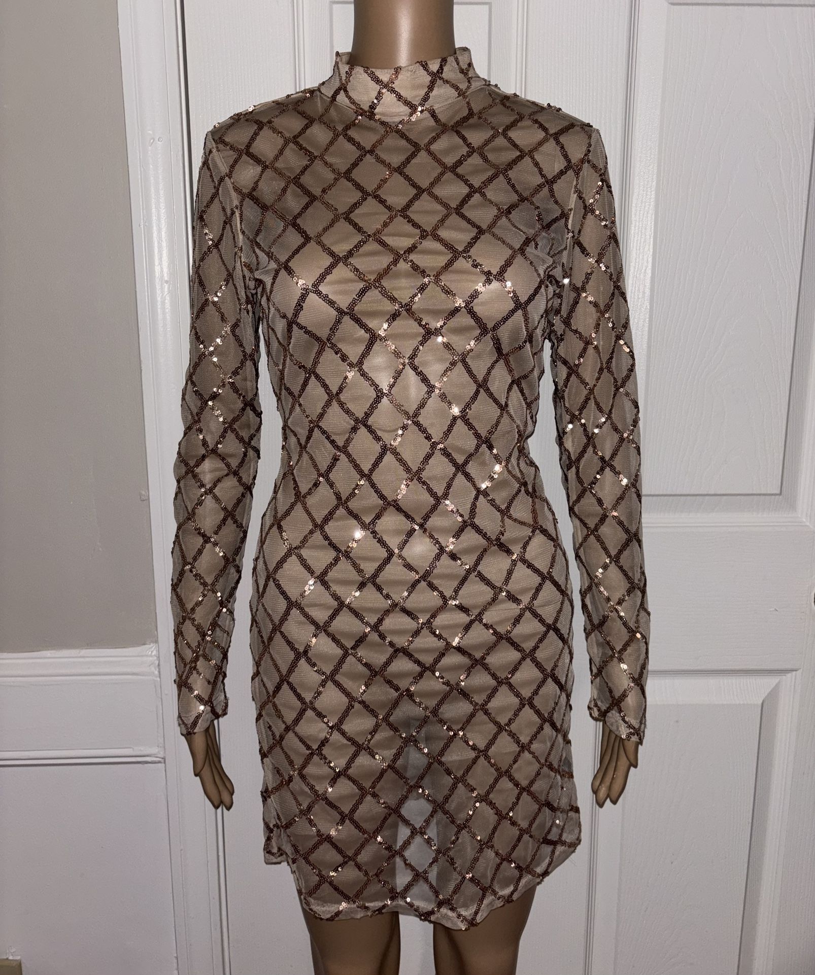 Rose Gold Sequin Dress