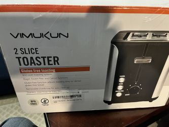 Vimukun 2- Slice Toaster, Gluten-Free Toasting, Bagel Function, Crumb Tray