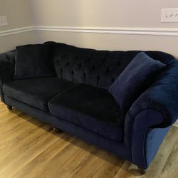 2 COUCHES NAVY VELVET