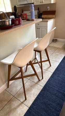 Mid-Century Modern Bar Stools Set of 2