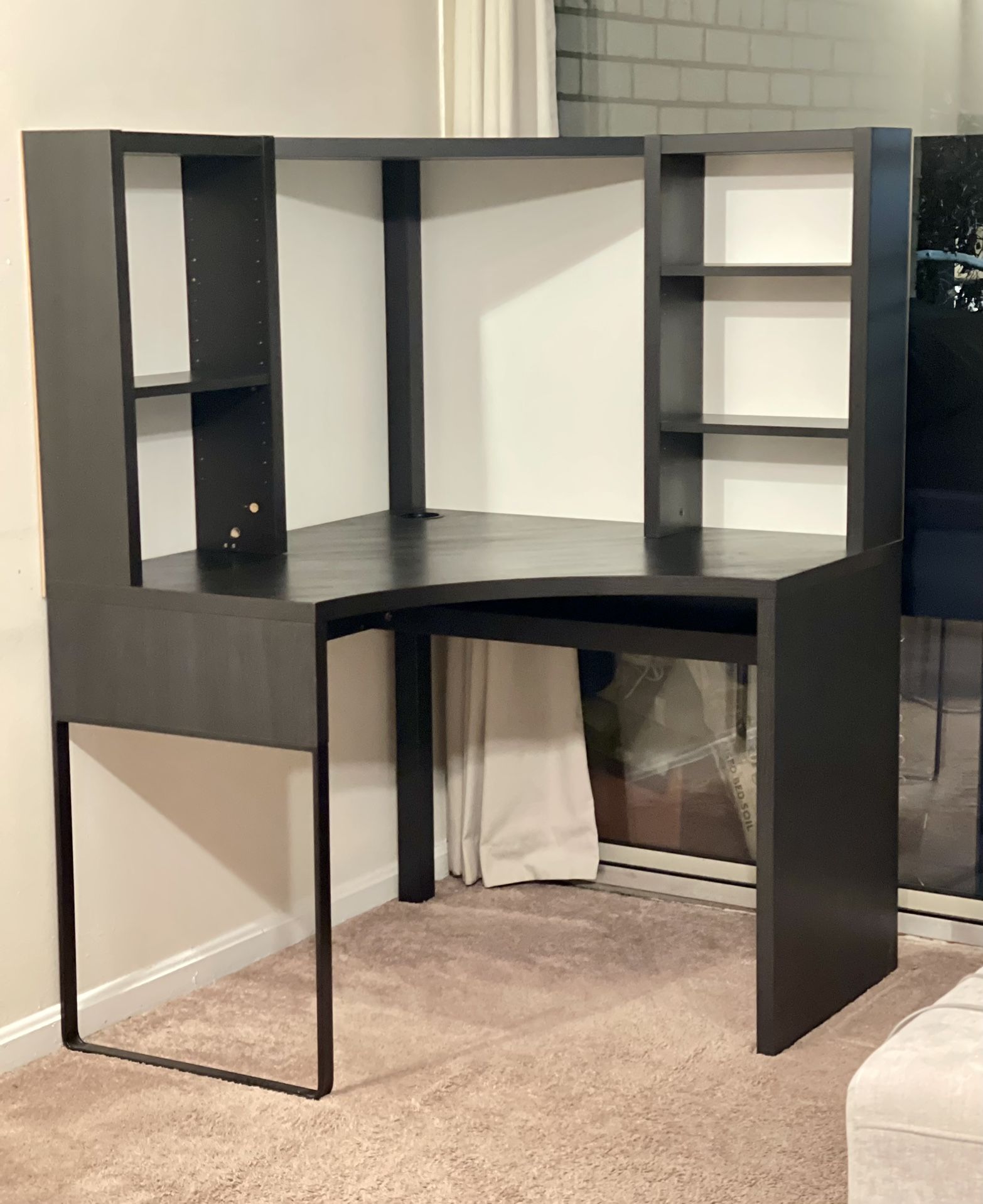 IKEA Corner Desk workstation, black-brown in very good condition