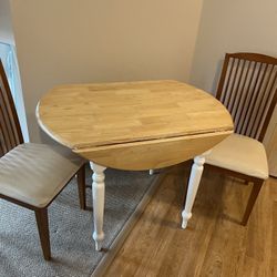 Drop Leaf Dining Table & 2 Chairs