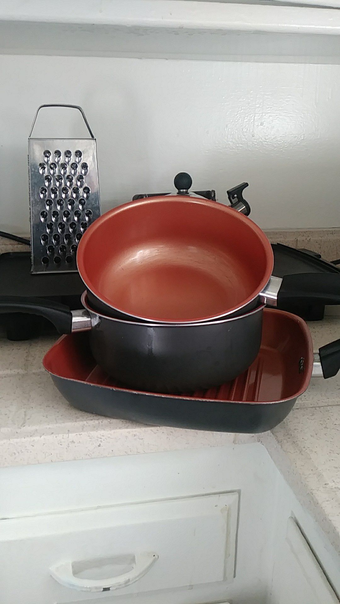Stainless steel copper Finnish pot set with skillet