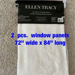 2 pieces window panels  -  $25  (Ellen  Tracy)