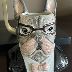 West Elm x Rachel Kozlowski Dapper French Bulldog Vase Planter
