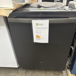 GE 24 in. Black Slate Top Control Built-In Tall Tub Dishwasher