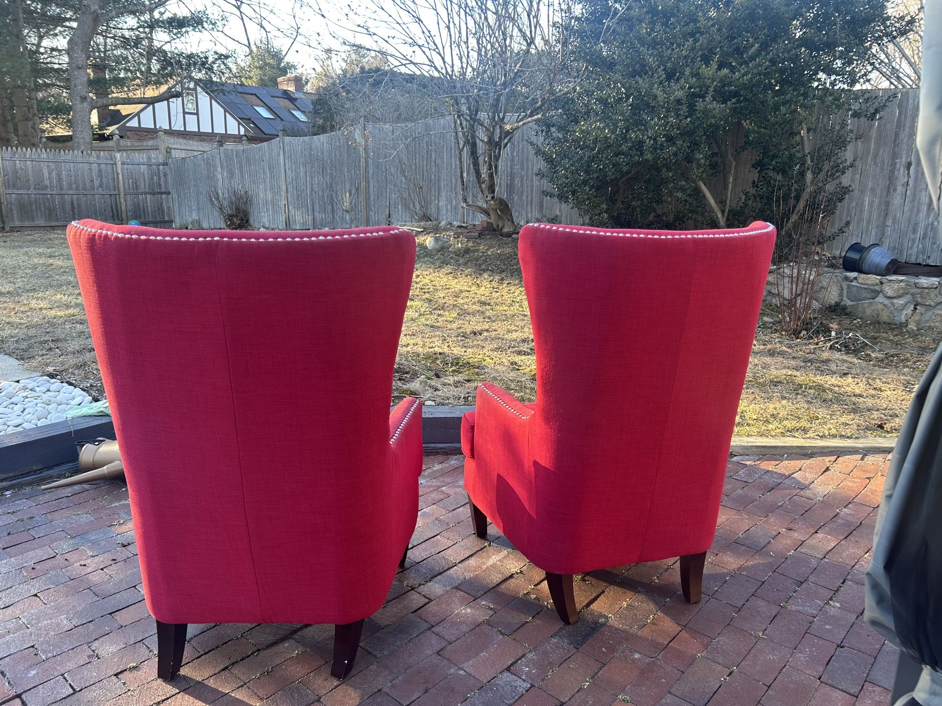 Red Wing Back Chairs