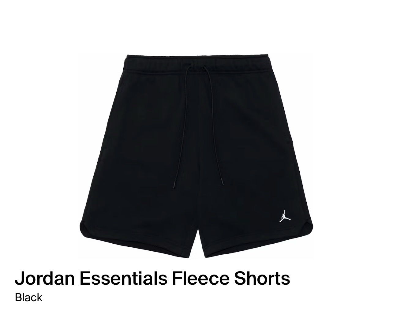 Nike Air Jordan Essentials Fleece Black Shorts DA9826-010 Size XL