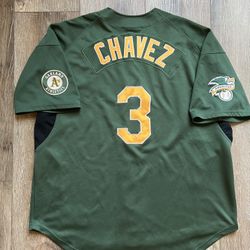 Vintage Nike Oakland Athletics A’s Eric Chavez # 3 Green Jersey Sz XL