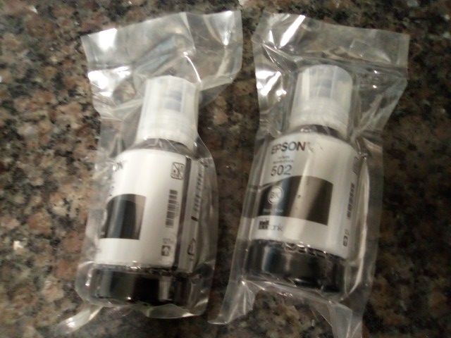 Lot Of 2 Epson Black Ink 502 New
