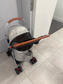 Dog stroller and car seat with seat belt