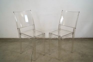 Pair Of Postmodern Italian Kartell Stackable Dining Chairs