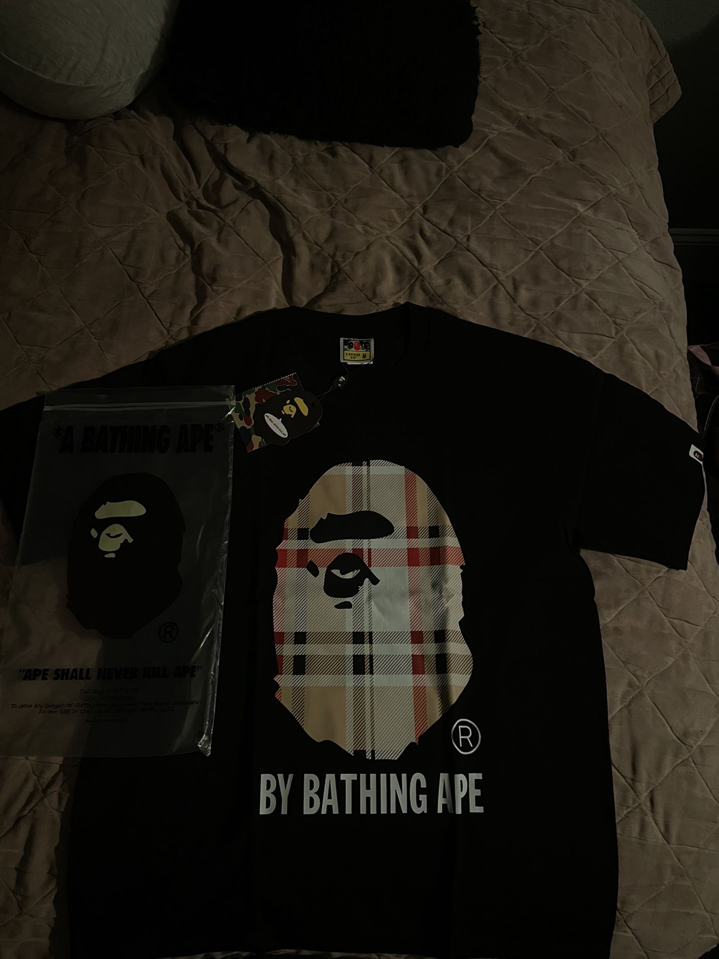 BAPE A Bathing Ape Check by Bathing Tee