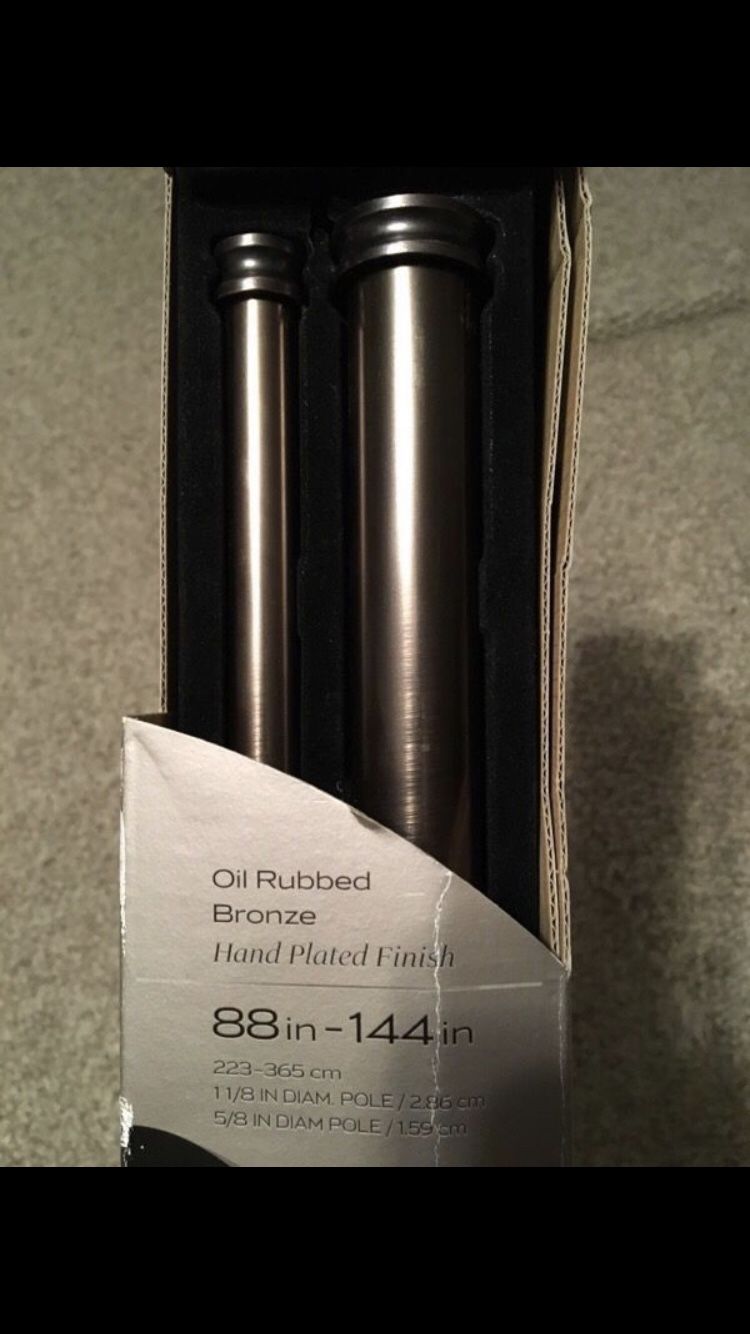 Cambria 88-Inch to 144-Inch Double Drapery Rod in Oil Rubbed Bronze