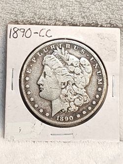 #727 Carson 1890 CC Morgan Dollar coin
