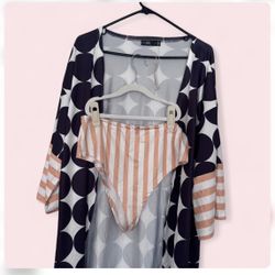 Brand New! Swimsuit Bottom And Matching Cover Up 