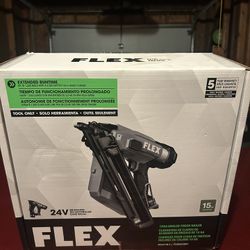Flex 24v 15 -Gauge Cordless Angled Finish Nailer