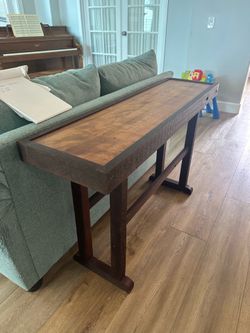 Farmhouse Reclaimed Church Pew Console  TV Stand Entry Sofa Table