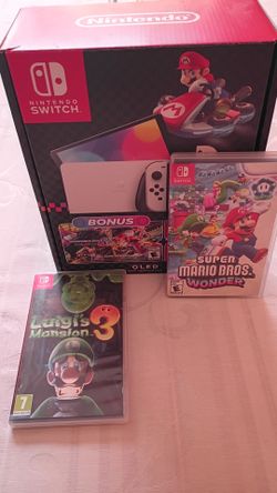 OLED Switch with 3 games ALL BRAND NEW