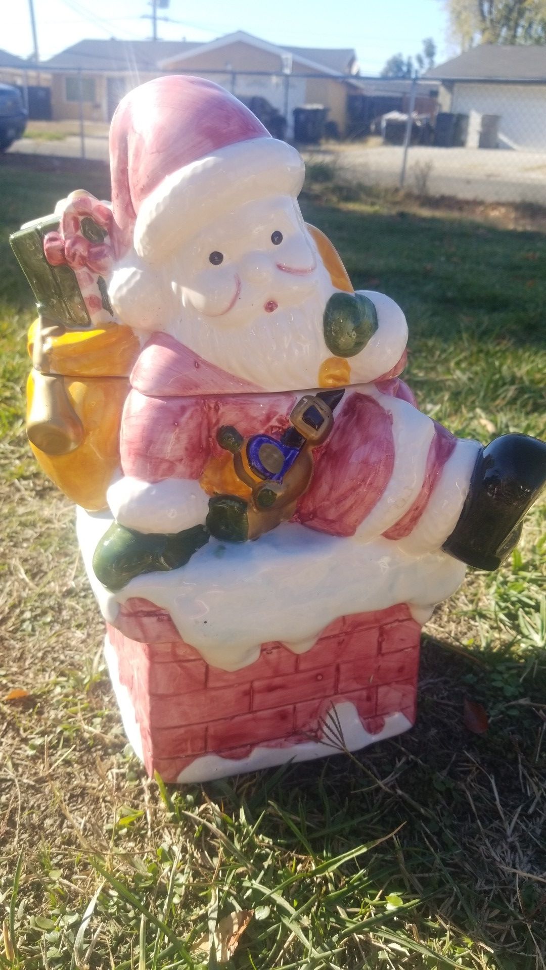 Christmas cookie jar.