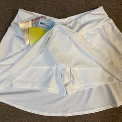 Fila Woman’s Tennis Golf Skort White Skirt Longer Length Sport Athletic 