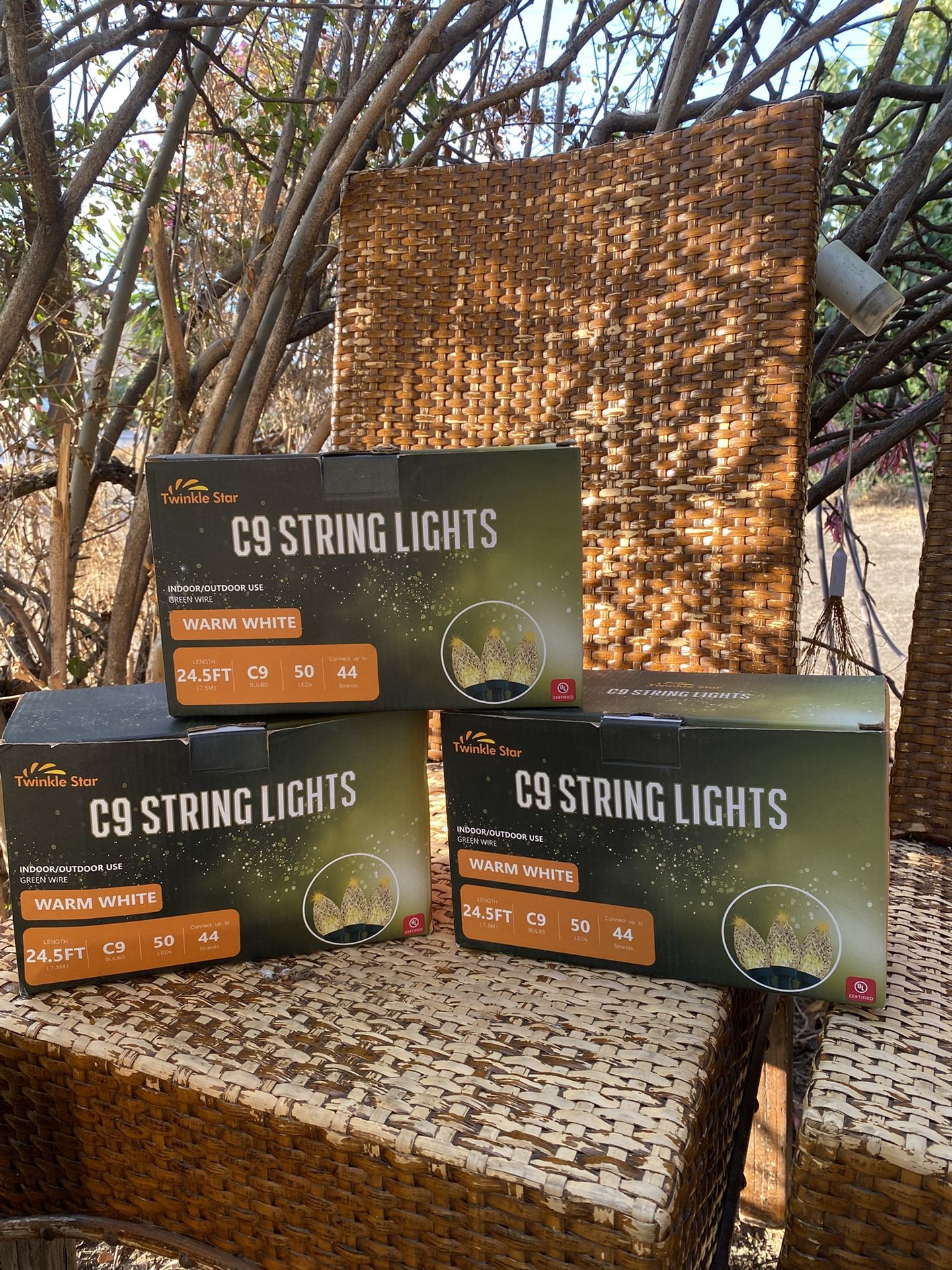 C9 warm white string lights, Luces de cadena blancas cálidas C9, home decor, Halloween lights, Luces de halloween