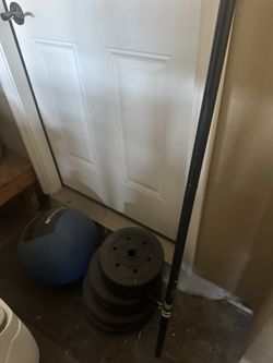 Weight Set And Medicine Ball