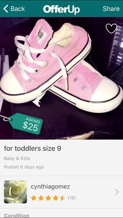 In great condition converse size 9 for toddlers