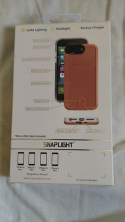 LED UP SELFIE CASE USB PORT CHARGER FOR IPHONE 8 PLUS/ 7 PLUS/ 6 PLUS BRAND NEW