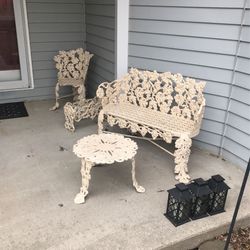 Antique Cast Iron Patio Set