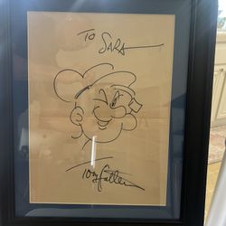 SIGNED POPEYE TOM HATTEN AUTOGRAPHED PROFESSIONALLY FRAMED