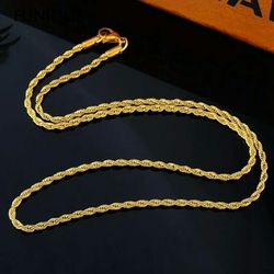 18k gold plated Dookie rope chain 30"