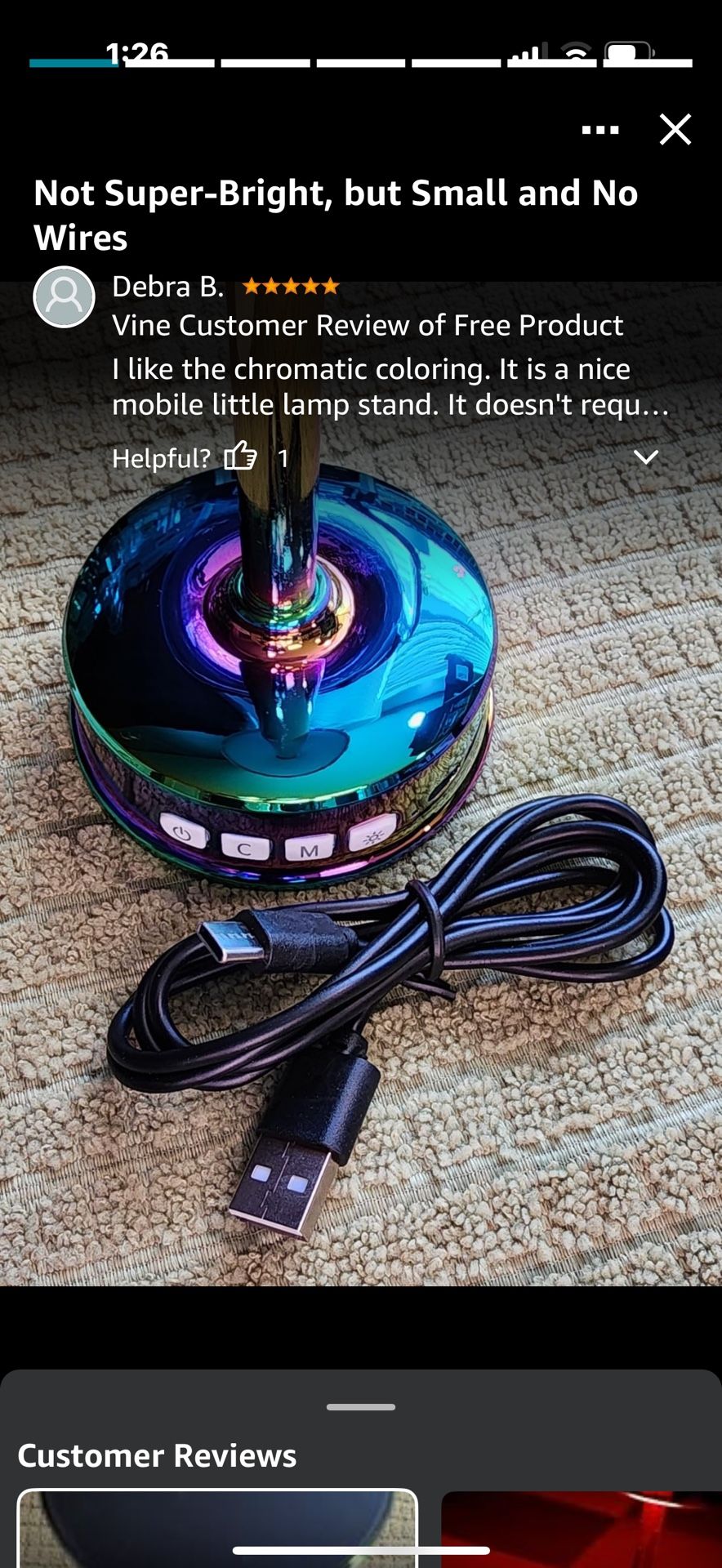 2 Table Lamps cordless with rechargeable battery