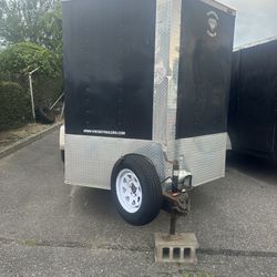2016 7 X 16 V Nose Tandem Axle Trailer. Good Condition. 